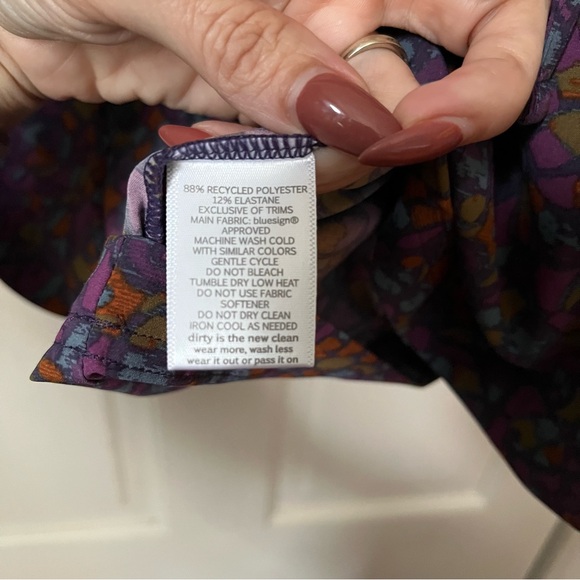 Toad & Co Livvy Sleeveless Dress XL Purple Pockets Drawstring Elastic Waist - Picture 11 of 12